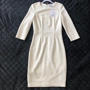 Badgley Mischka Textured Ivory Dress Size 6 BL1581